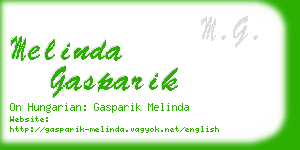 melinda gasparik business card